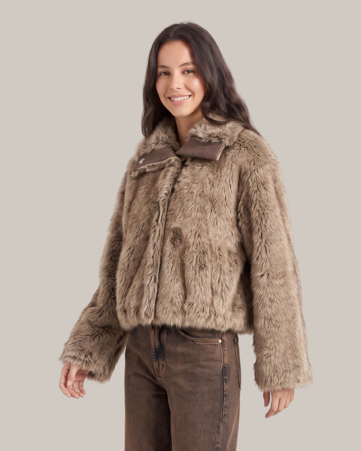 Alysi Fourrure Super Fur Col Montant