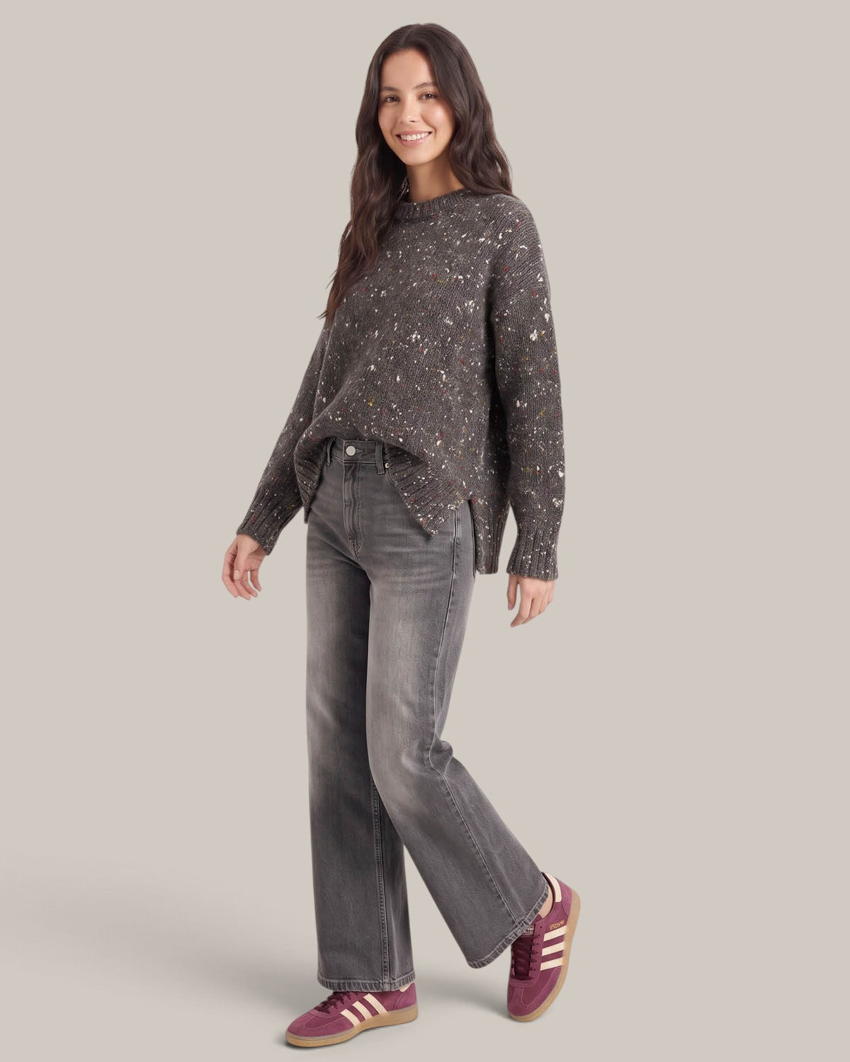 Alysi Maglia Tweed Girocollo
