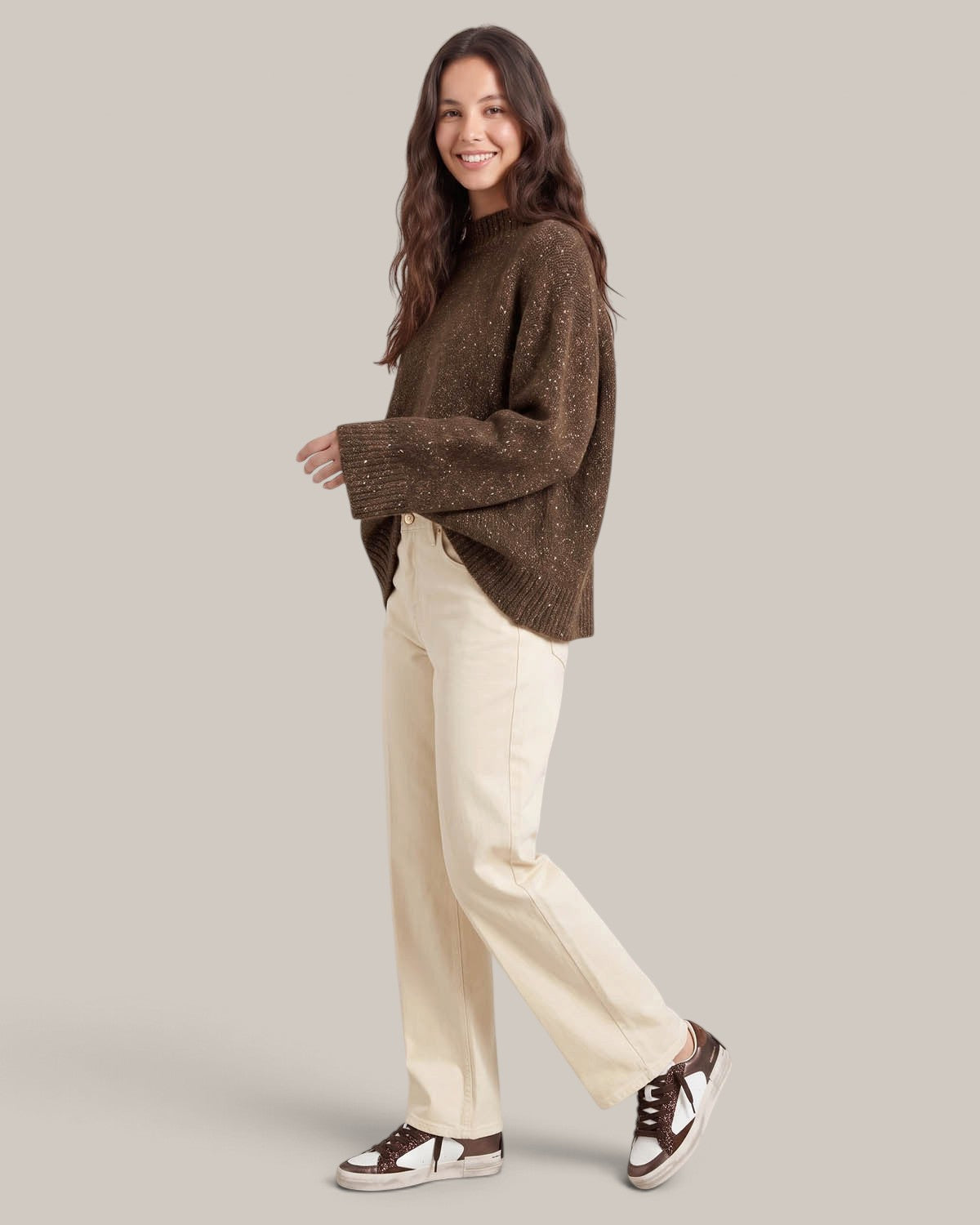 Alysi Pull Grain Knit Col rond