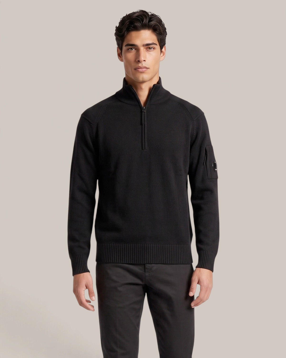 C. P. Company Pull à demi-zip en laine Lamswool