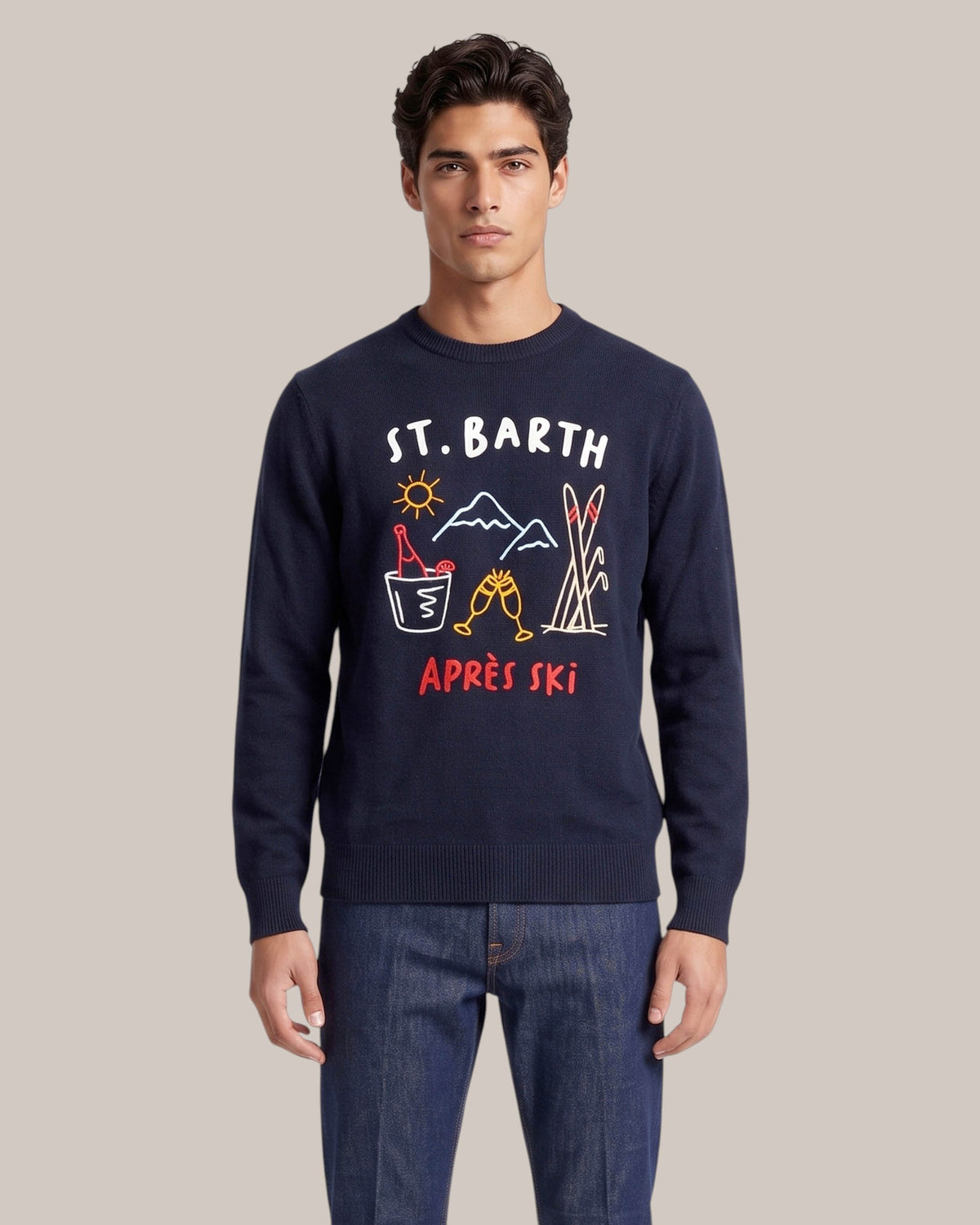 Mc2 Saint Barth Heron Apres Ski Crewneck Sweater